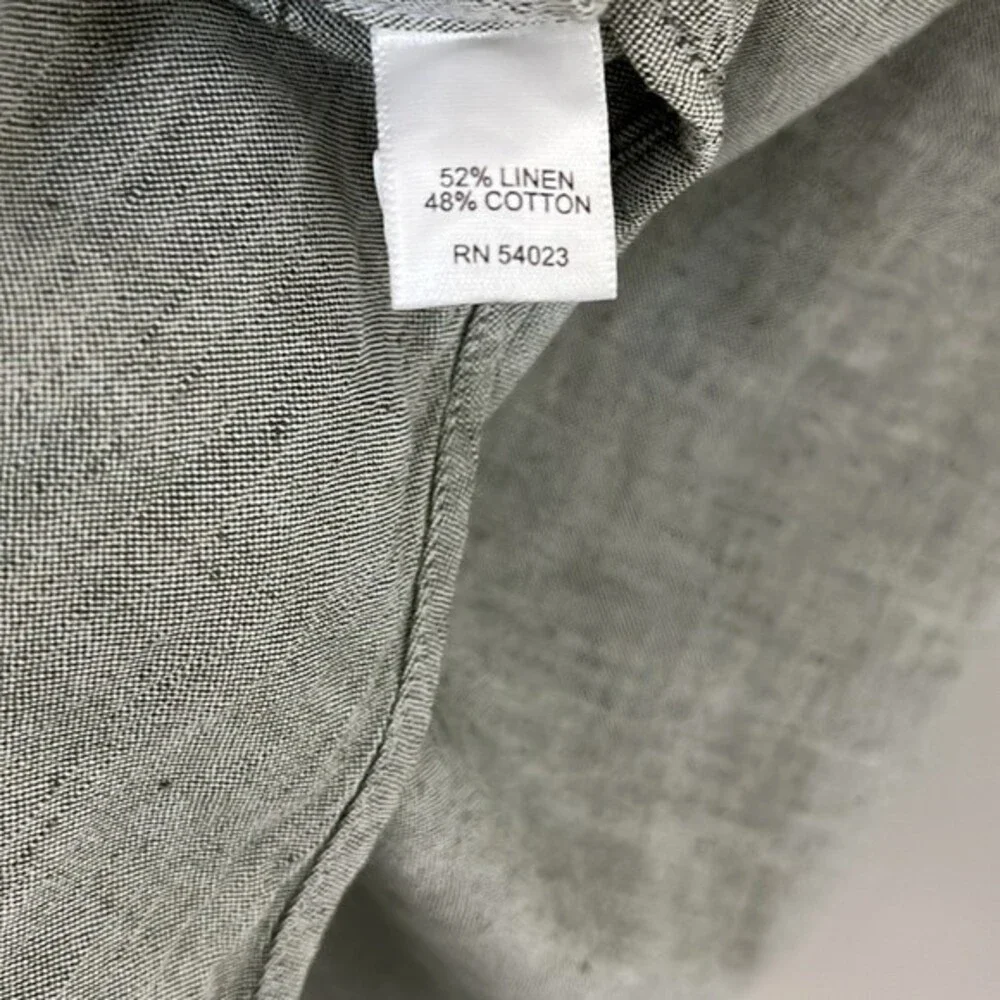 Banana Republic Mens XL(17/17.5) Linen cotton blend sage green long sleeve shirt